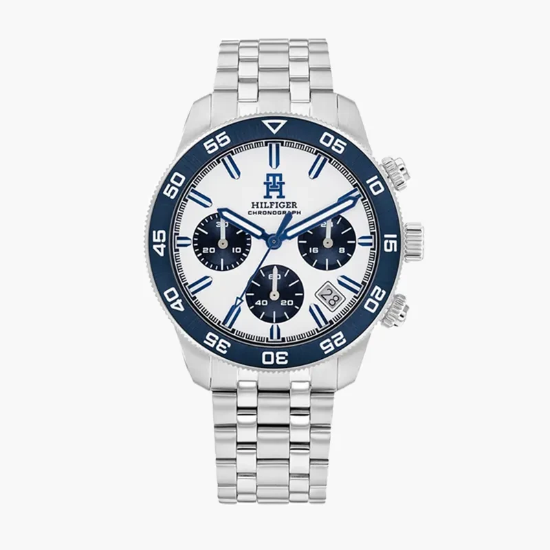 Tommy Hilfiger TH85 White Panda Dial Men's Watch Watch- 1792157